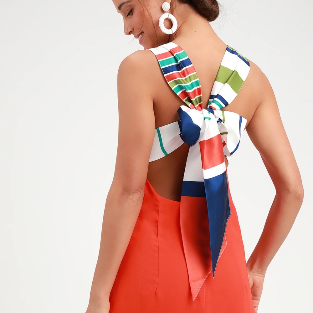Lulu's Multicolor Backless Dress